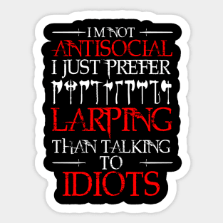 Larping Antisocial Club Sticker